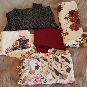 4 cute blouses, 1 dress